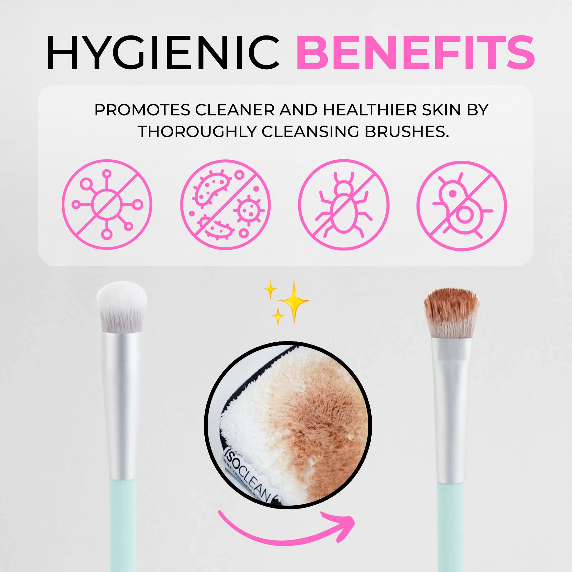 ISOCLEAN aloe-enriched formula conditions bristles while cleaning