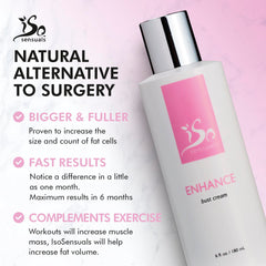 IsoSensuals ENHANCE lifting effect close-up on chest area over time.