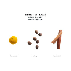 Issey Miyake after-shave lotion applied to skin for post-shave refresh.