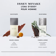 Issey Miyake packaging highlights premium grooming essential.