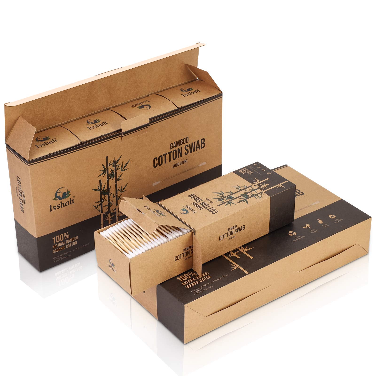 Isshah recyclable box packaging shows cardboard box for plastic-free shipping