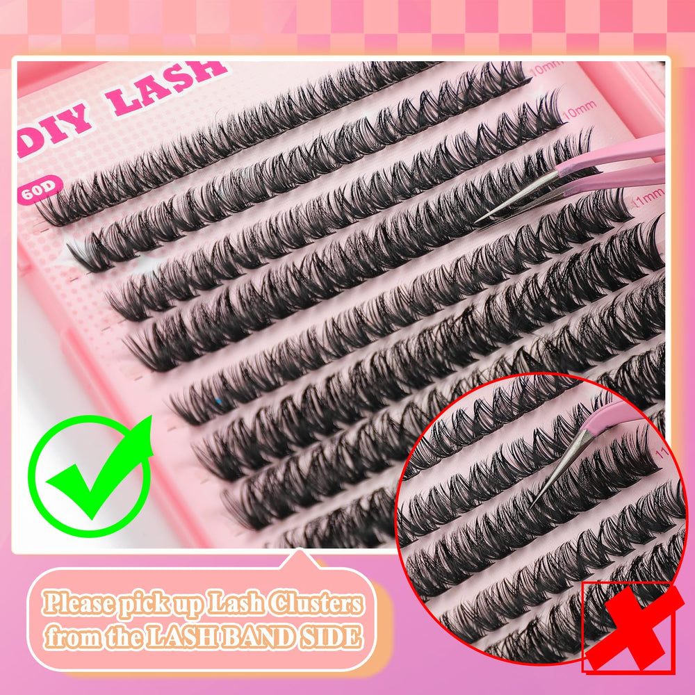 ISTGIFT Lash Clusters Kit D curl lashes for lifted natural look