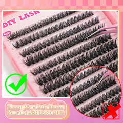 ISTGIFT Lash Clusters Kit D curl lashes for lifted natural look
