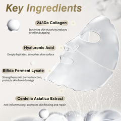 ISTON bio-collagen real deep mask application closeup showing ingredient penetration