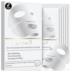 ISTON bio-collagen real deep mask pack closeup highlighting absorption benefits