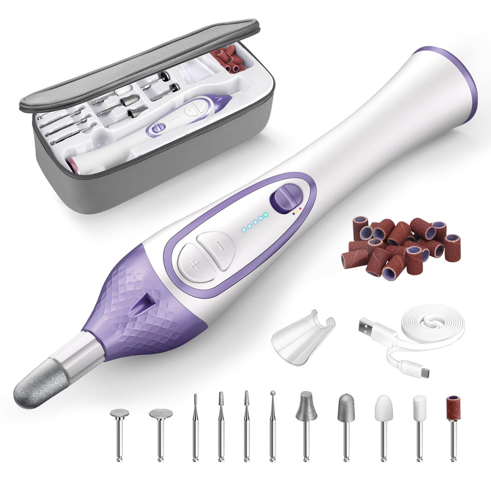 ISTON DW2180 electric nail file in use for precise salon-grade manicure at home