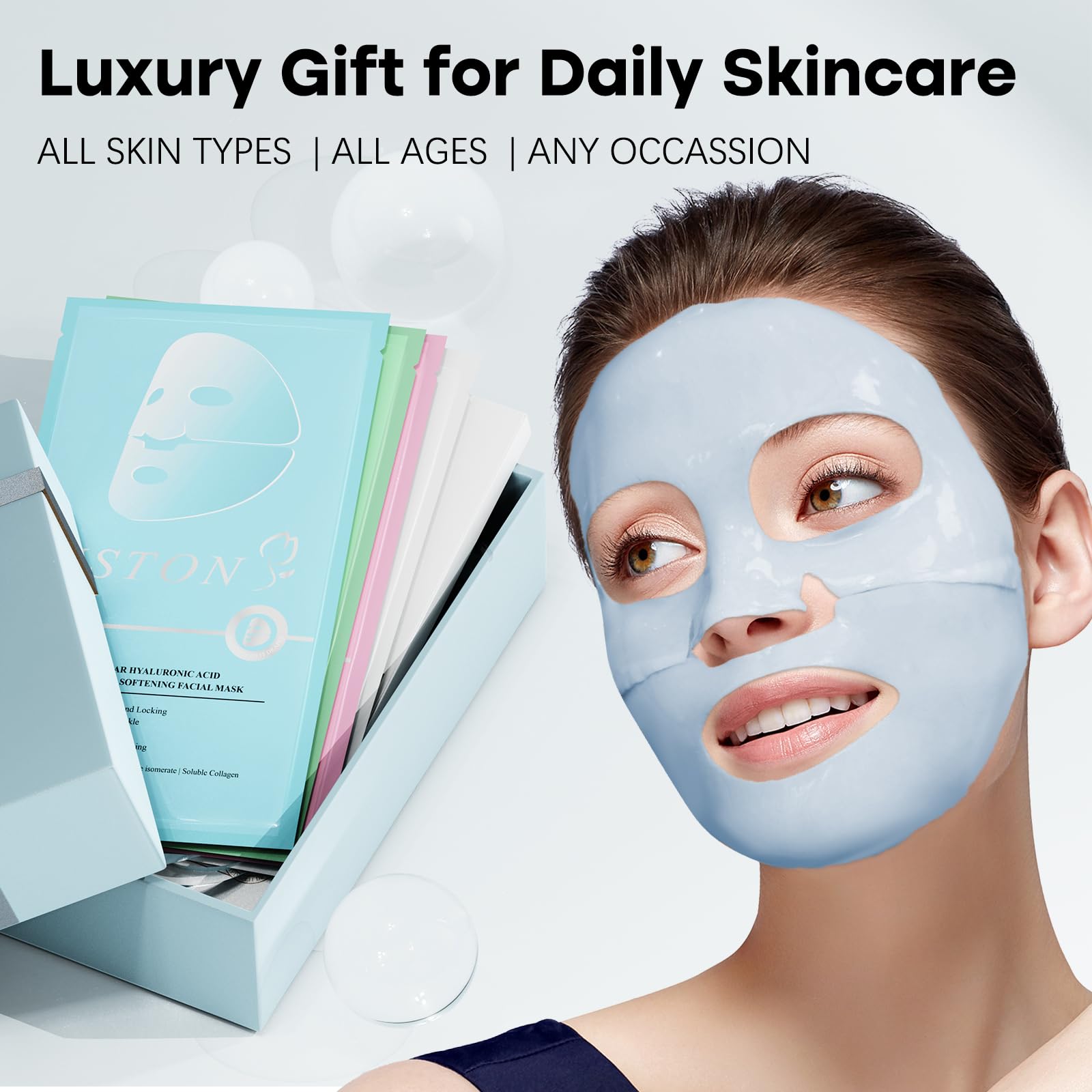 ISTON overnight mask worn on the face demonstrates secure, night-long wear.