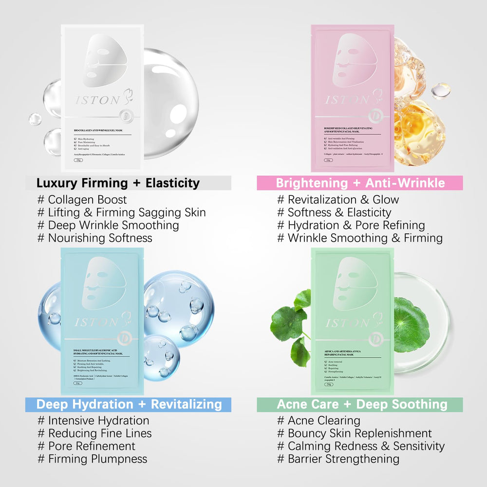 ISTON rosehip brightening mask close-up emphasizes antioxidant glow-friendly formula.