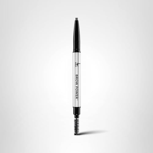 IT Cosmetics Brow Power Universal Taupe compact pencil with built-in spoolie.