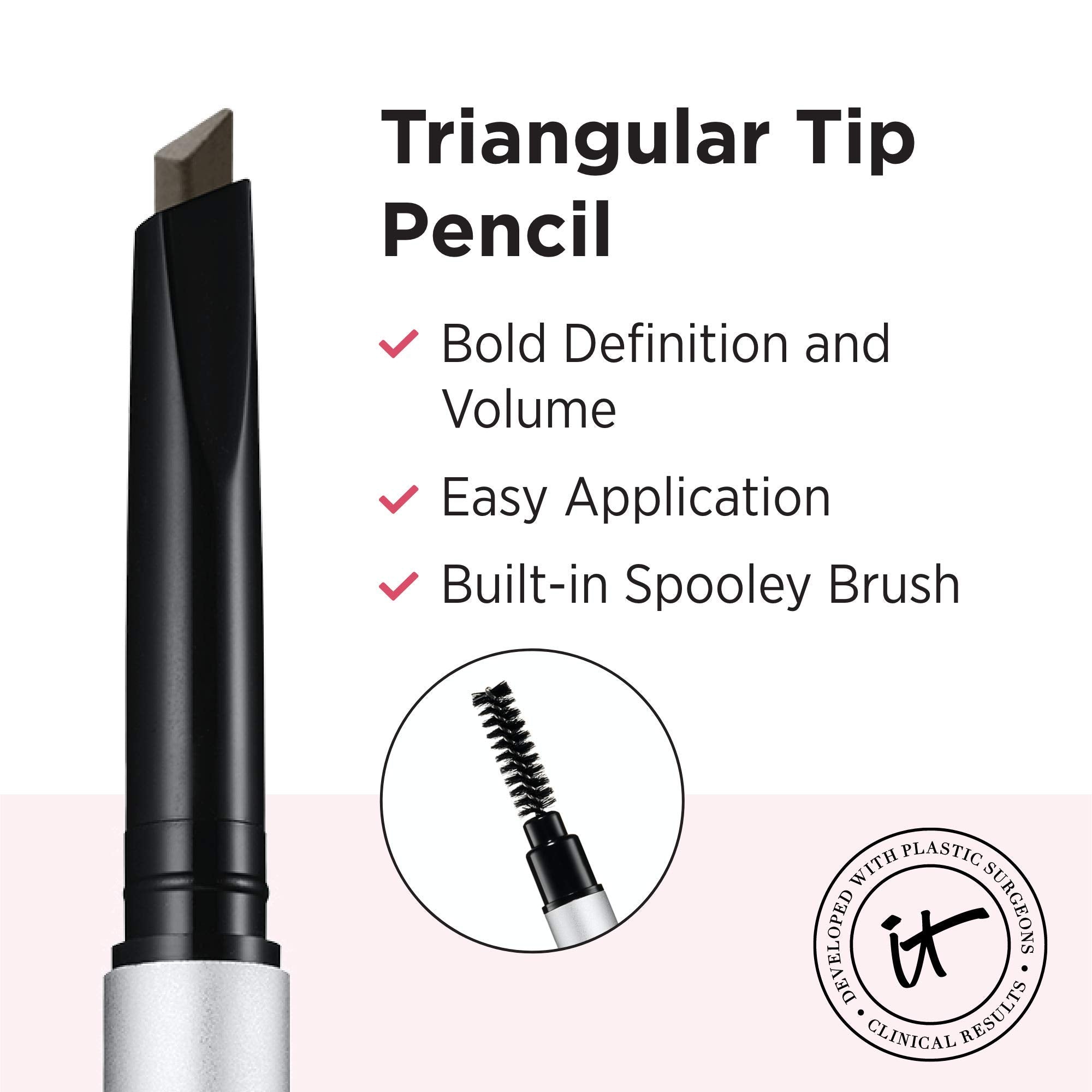 IT Cosmetics Brow PowerFULL budge-proof formula lasts from morning to night.