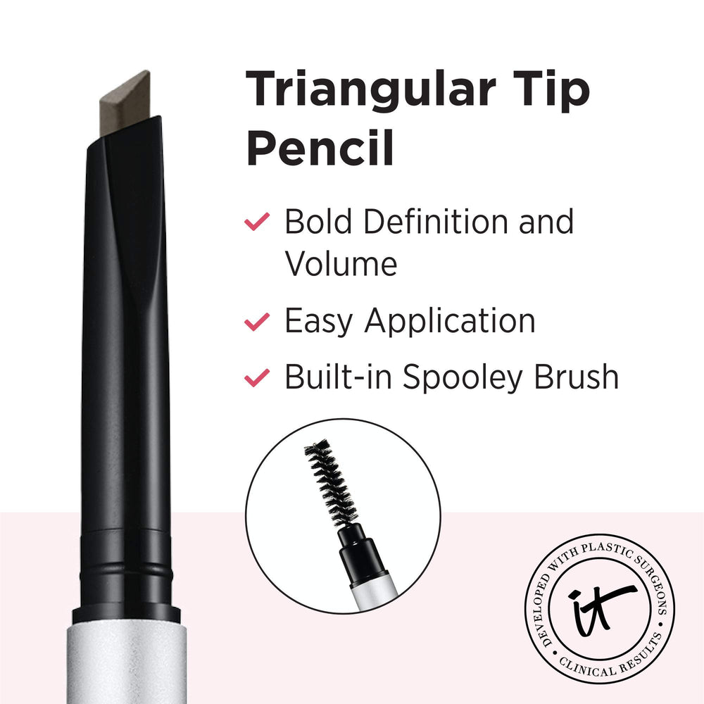 IT Cosmetics Brow PowerFULL budge-proof formula lasts from morning to night.