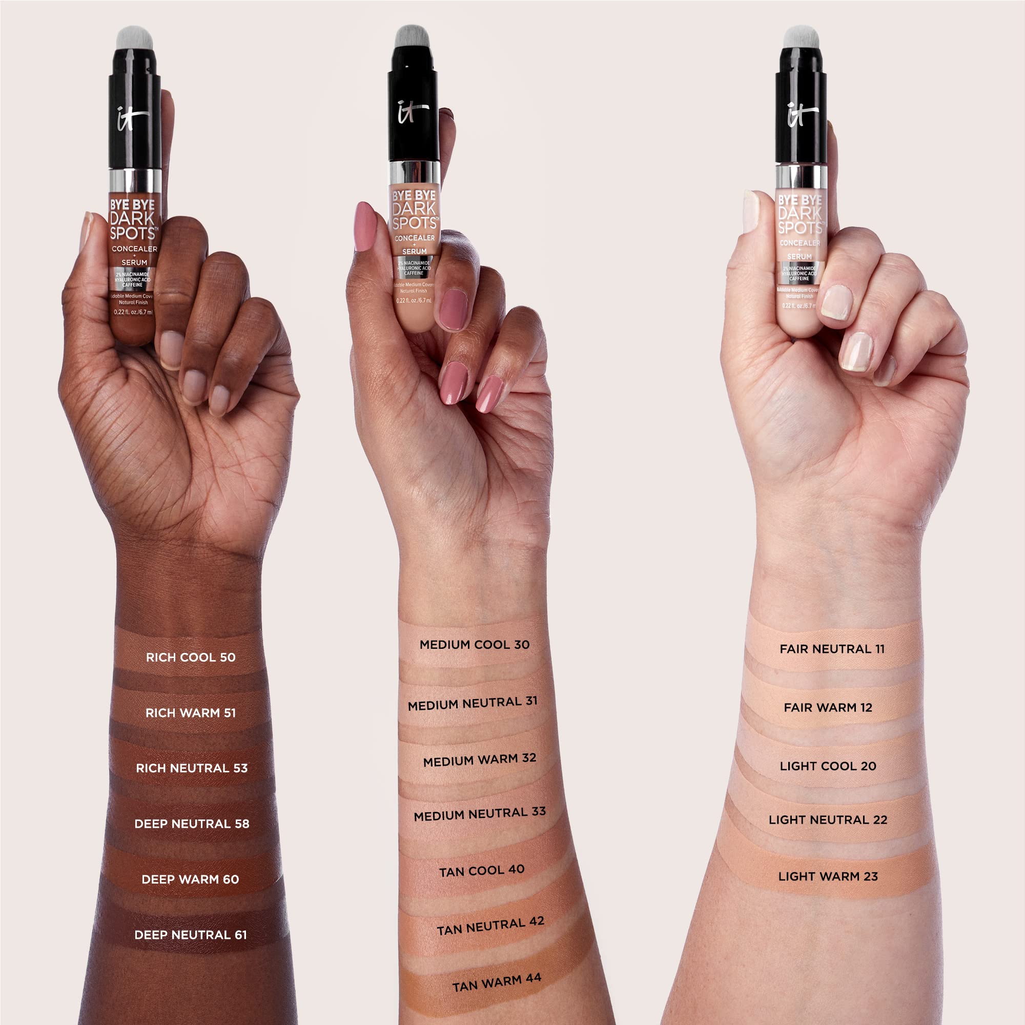 IT Cosmetics Bye Bye Dark Spots under-eye close-up highlighting brightening effect