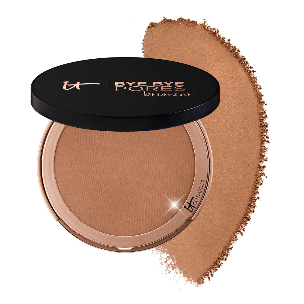 IT Cosmetics Bye Bye Pores Bronzer compact delivers portable sun-kissed warmth for on-the-go glow