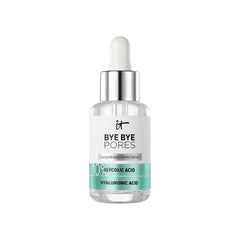 IT Cosmetics Bye Bye Pores serum bottle ready for exfoliation and hydration.