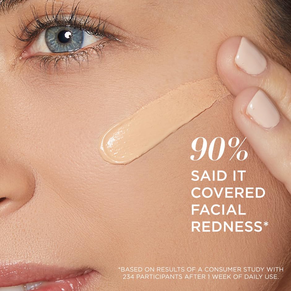 IT Cosmetics Bye Bye Redness hand-application demonstrates portable on-the-go touch-ups.
