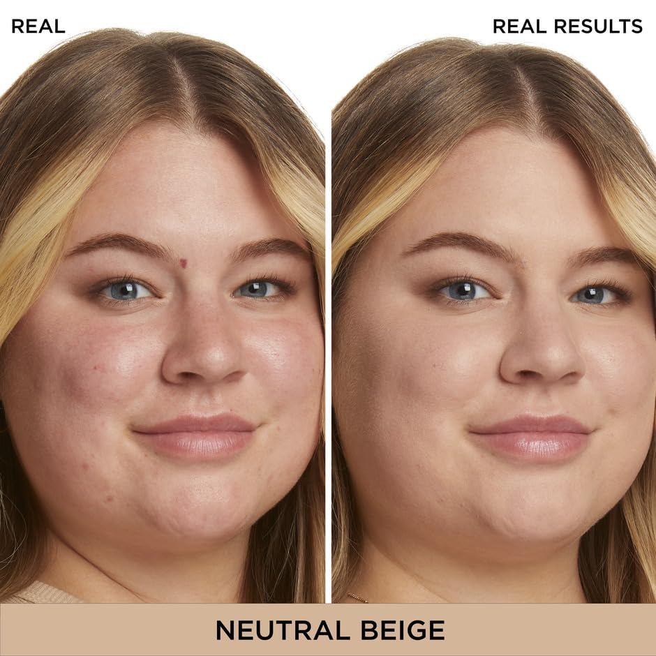 IT Cosmetics Bye Bye Redness light beige swatch demonstrates color correction for even skin tone.