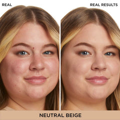 IT Cosmetics Bye Bye Redness light beige swatch demonstrates color correction for even skin tone.