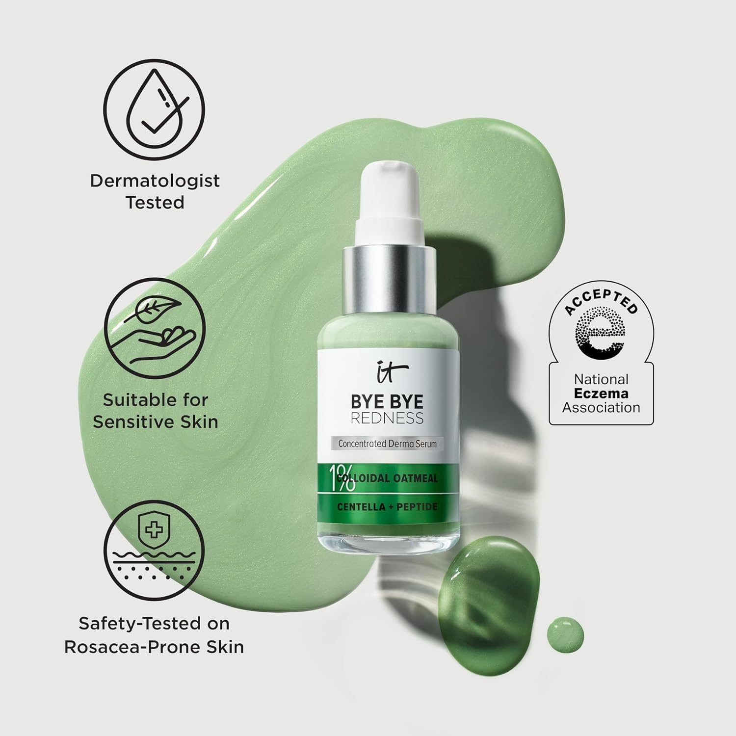 IT Cosmetics Bye Bye Redness Serum provides long-lasting hydration