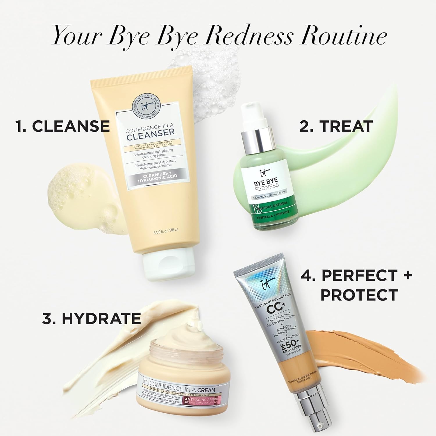 IT Cosmetics Bye Bye Redness Serum suited for rosacea and eczema-prone skin