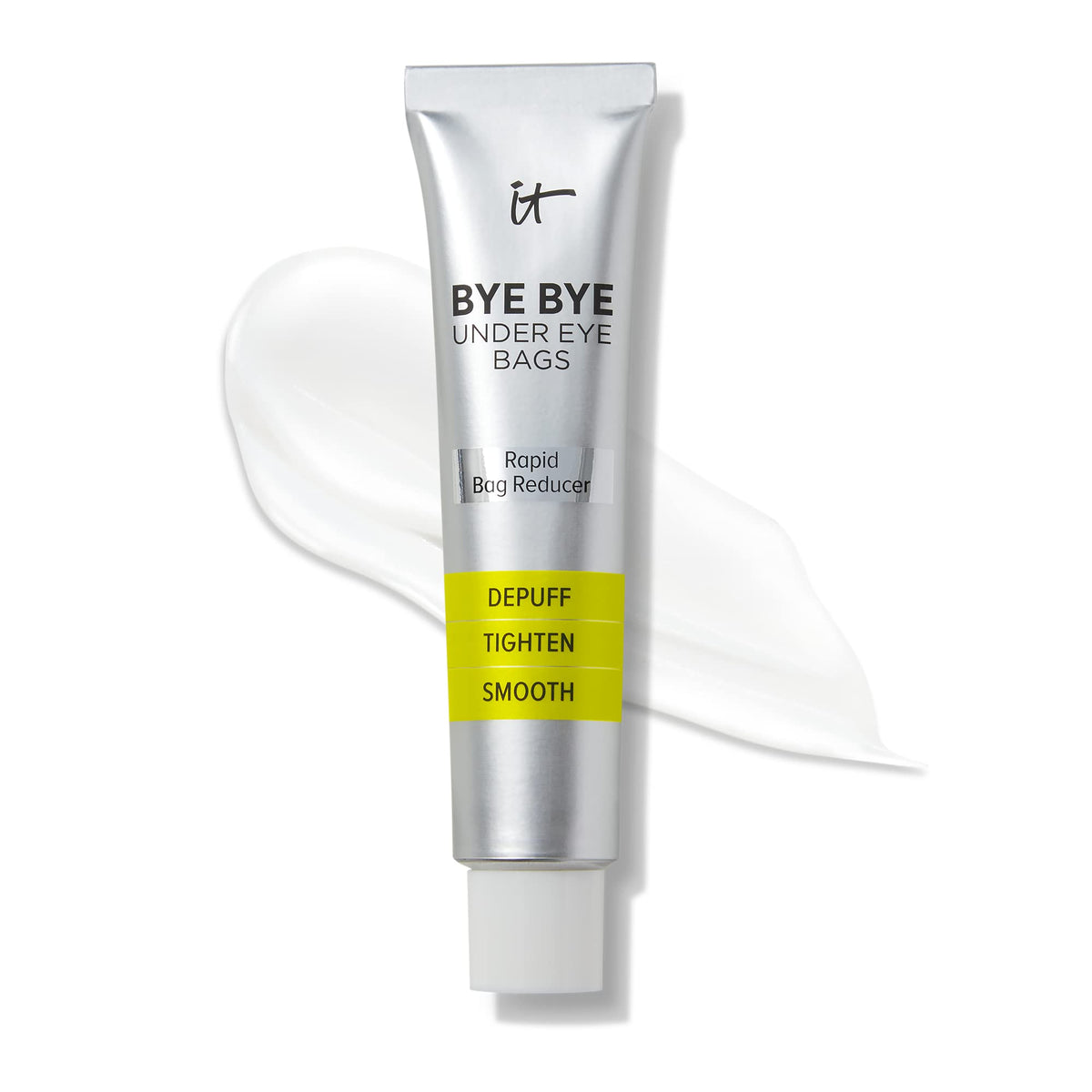 IT Cosmetics Bye Bye Under Eye Bags bottle showing compact packaging for quick application.