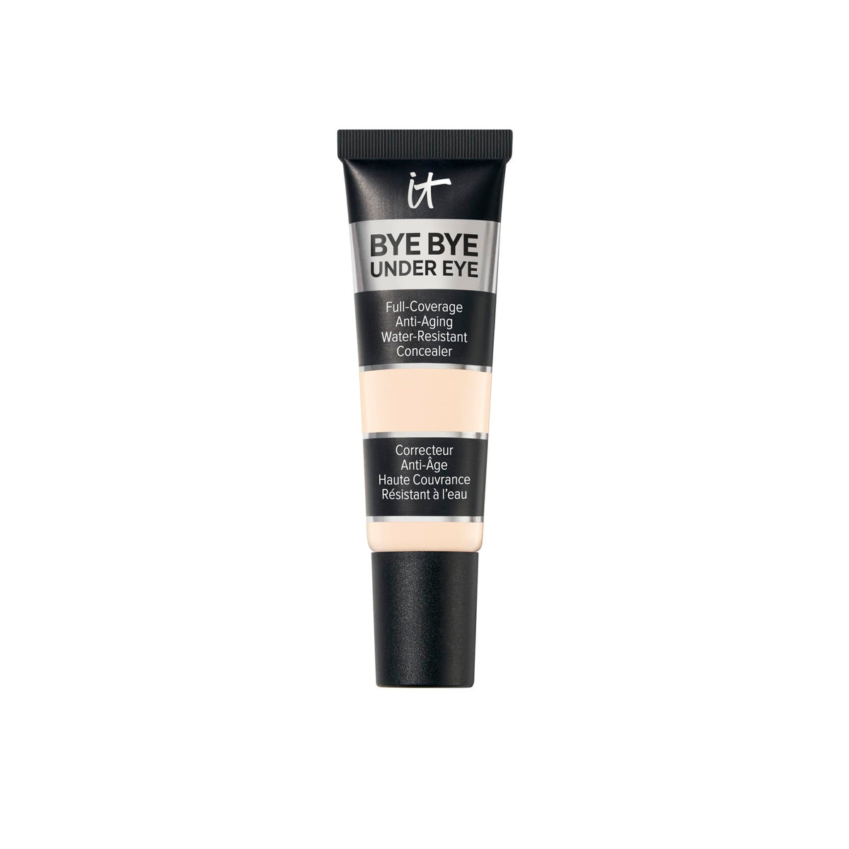 IT Cosmetics Bye Bye Under Eye Concealer Light bottle demonstrates long-lasting full coverage