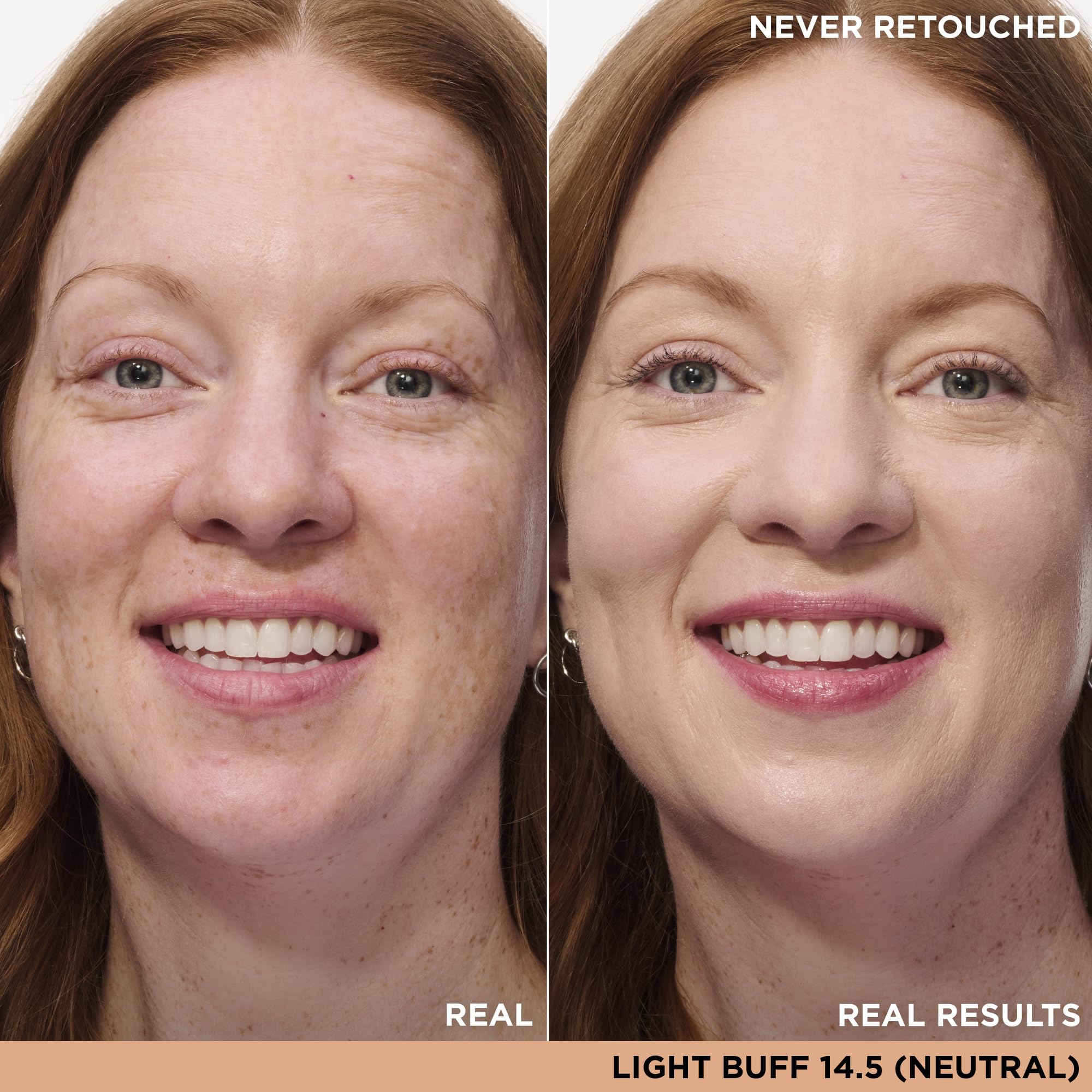 IT Cosmetics Bye Bye Under Eye Concealer Light Buff swatch reveals brightening, long-wear coverage.