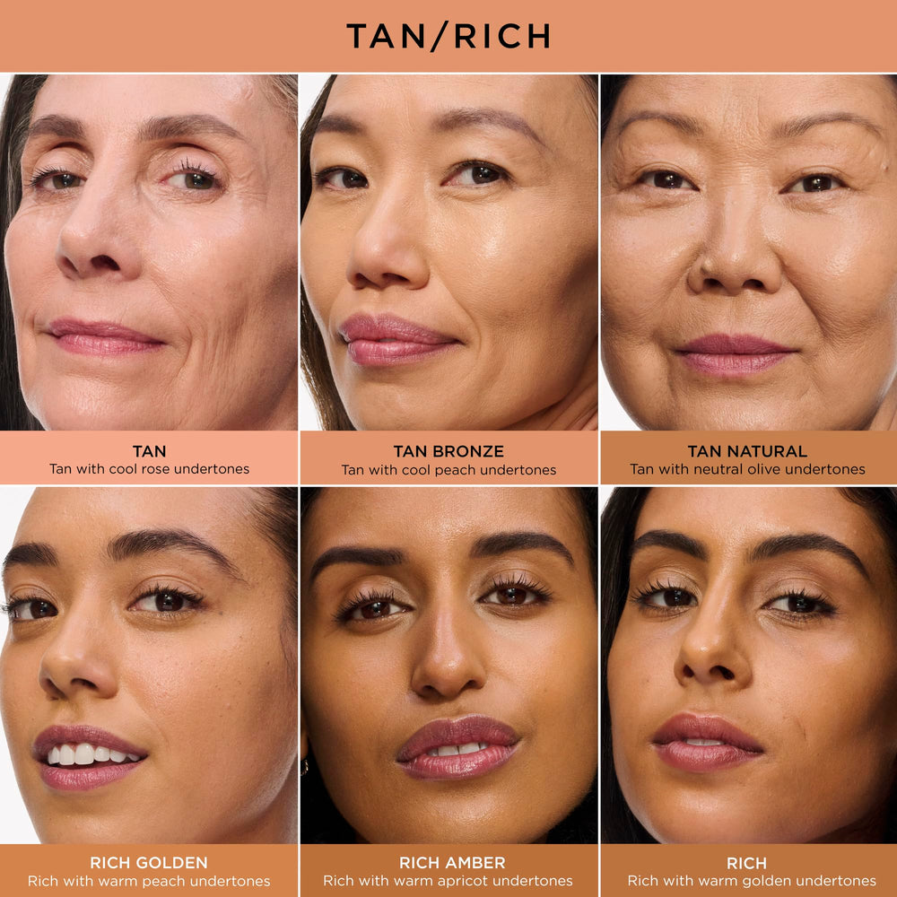 IT Cosmetics Bye Bye Under Eye Concealer Tan Natural packaging on vanity for on the go touchups.