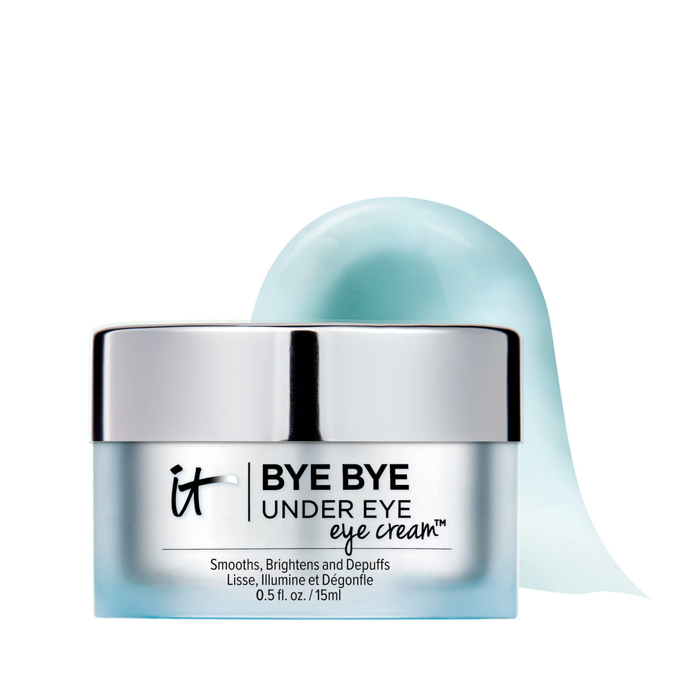 IT Cosmetics Bye Bye Under Eye Eye Cream jar close-up showing rich hydration