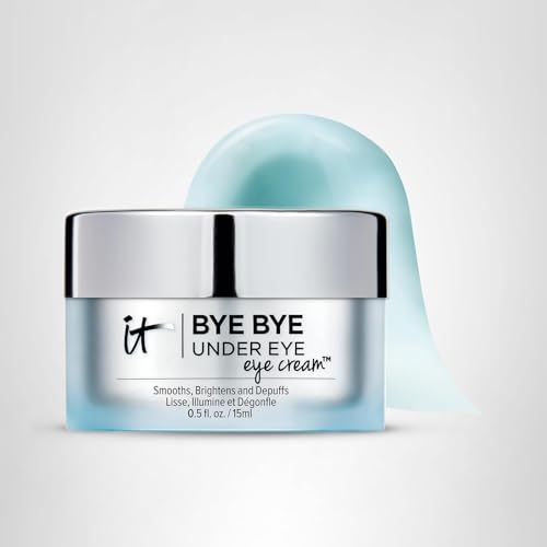 IT Cosmetics Bye Bye Under Eye Eye Cream texture close-up shows cooling feel