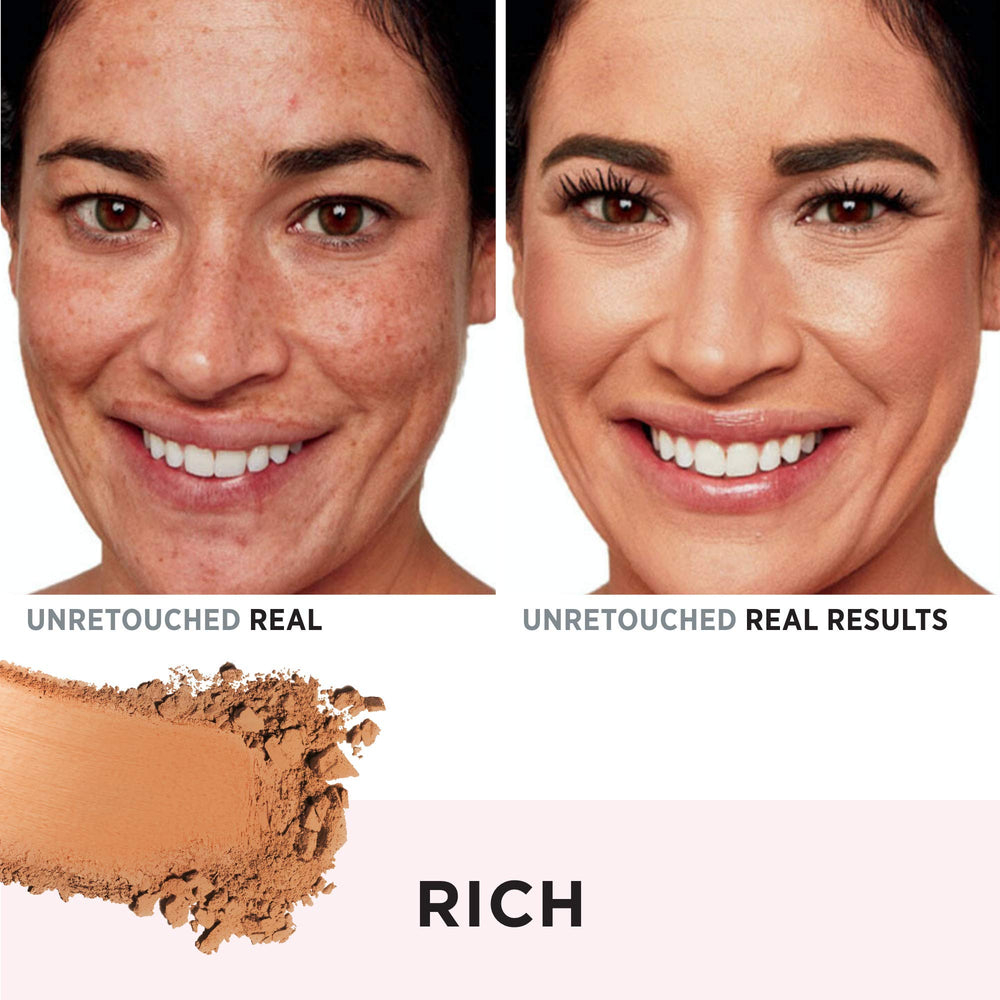 IT Cosmetics CC+ Airbrush Powder Rich shade application highlights natural coverage