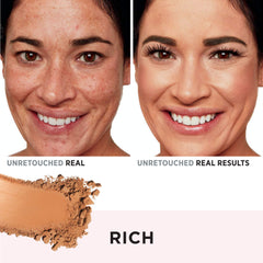 IT Cosmetics CC+ Airbrush Powder Rich shade application highlights natural coverage