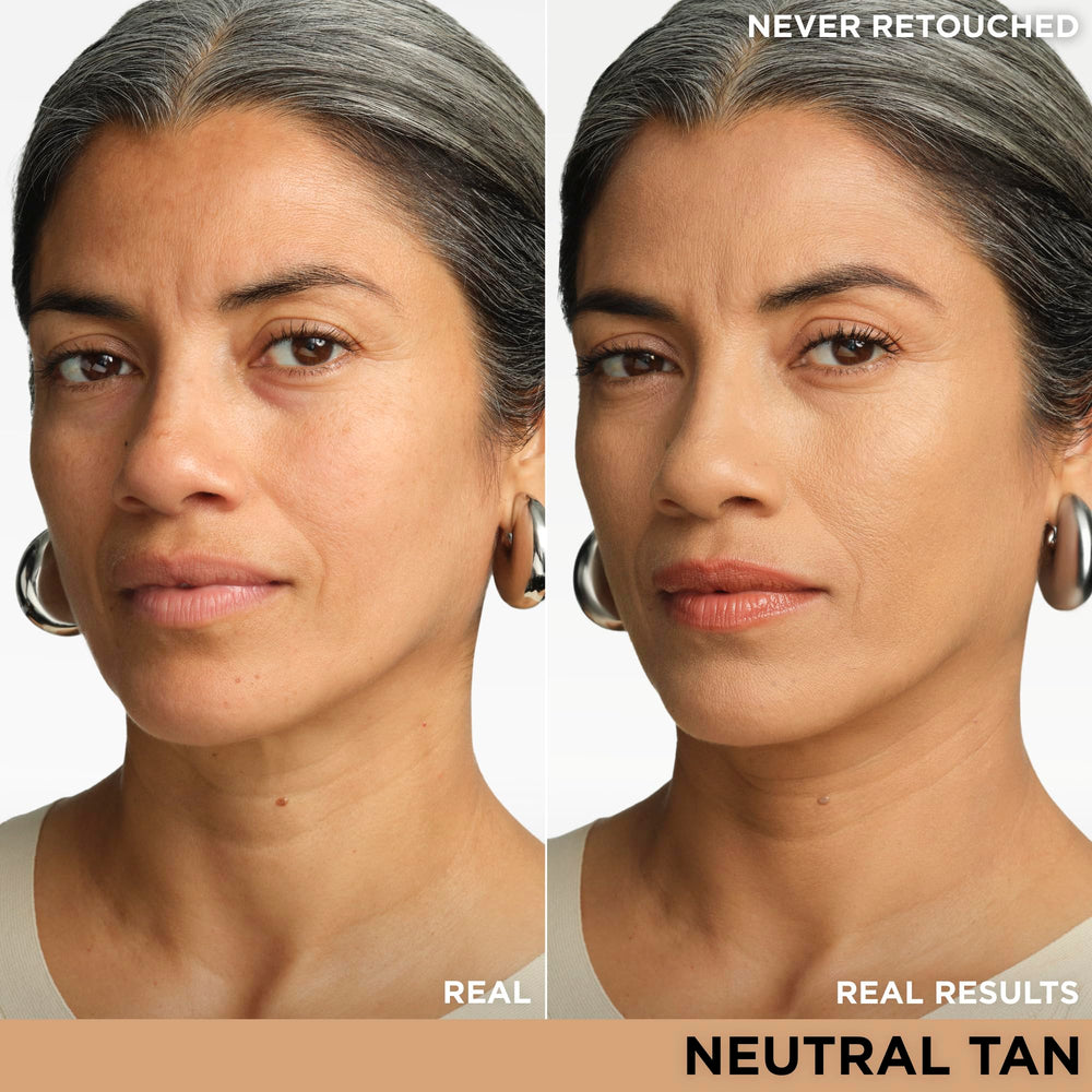 IT Cosmetics CC+ Cream swatch on skin demonstrates color correction for even tone.