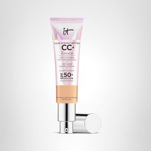 IT Cosmetics CC+ Cream Illumination Medium Tan ingredients feature peptides and niacin for tone