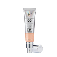 IT Cosmetics CC+ Cream Light Cool bottle shows long-lasting coverage with SPF 50+ protection.