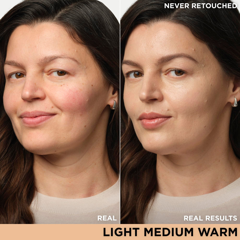 IT Cosmetics CC+ Cream Light Medium Warm application brush used for buildable coverage.