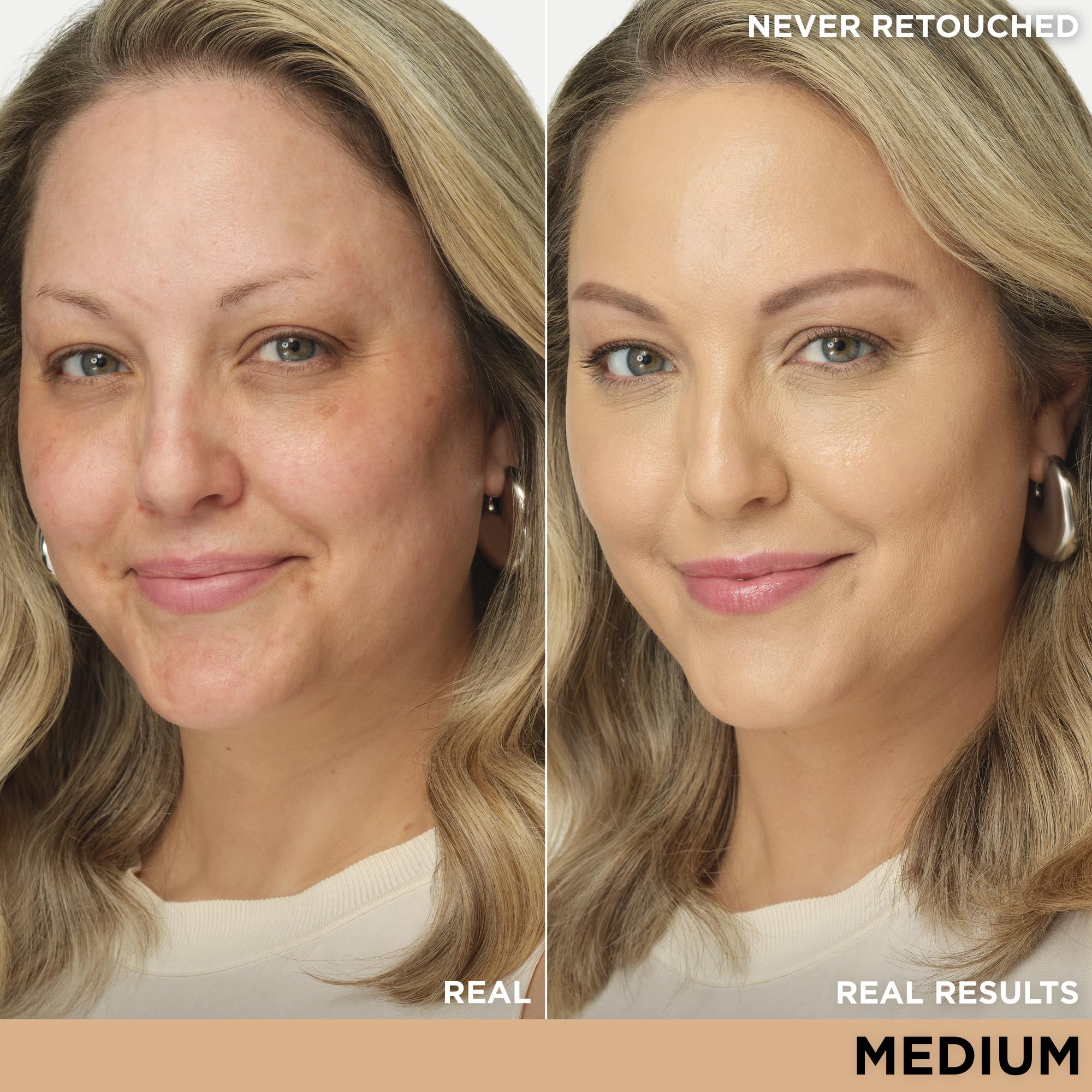 IT Cosmetics CC+ Cream Medium swatches on skin demonstrate color-correcting pigments.