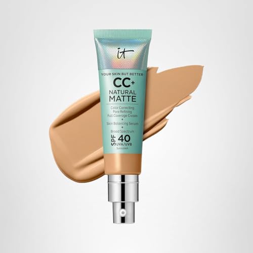 IT Cosmetics CC+ Cream Natural Matte Tan Warm swatch-collection helps find the right shade