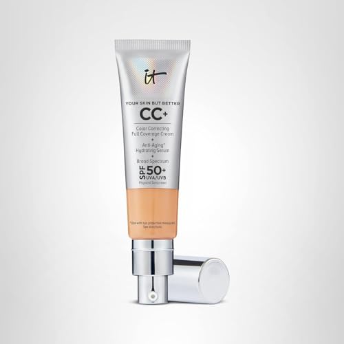 IT Cosmetics CC+ Cream packaging highlights peptides and niacinamide for skin-benefit ingredients.