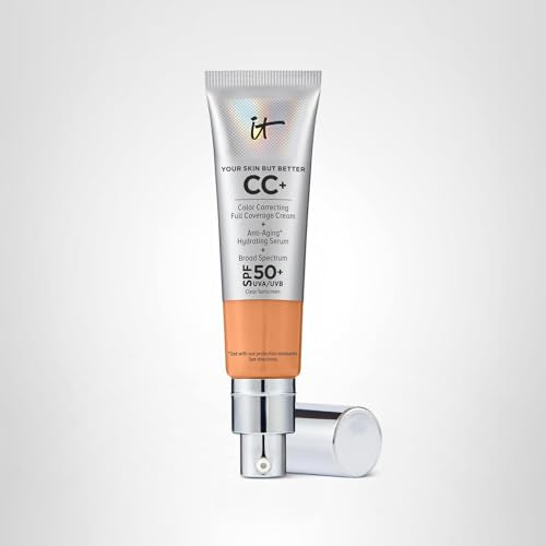 IT Cosmetics CC+ Cream Tan Cool packaging highlights portable coverage