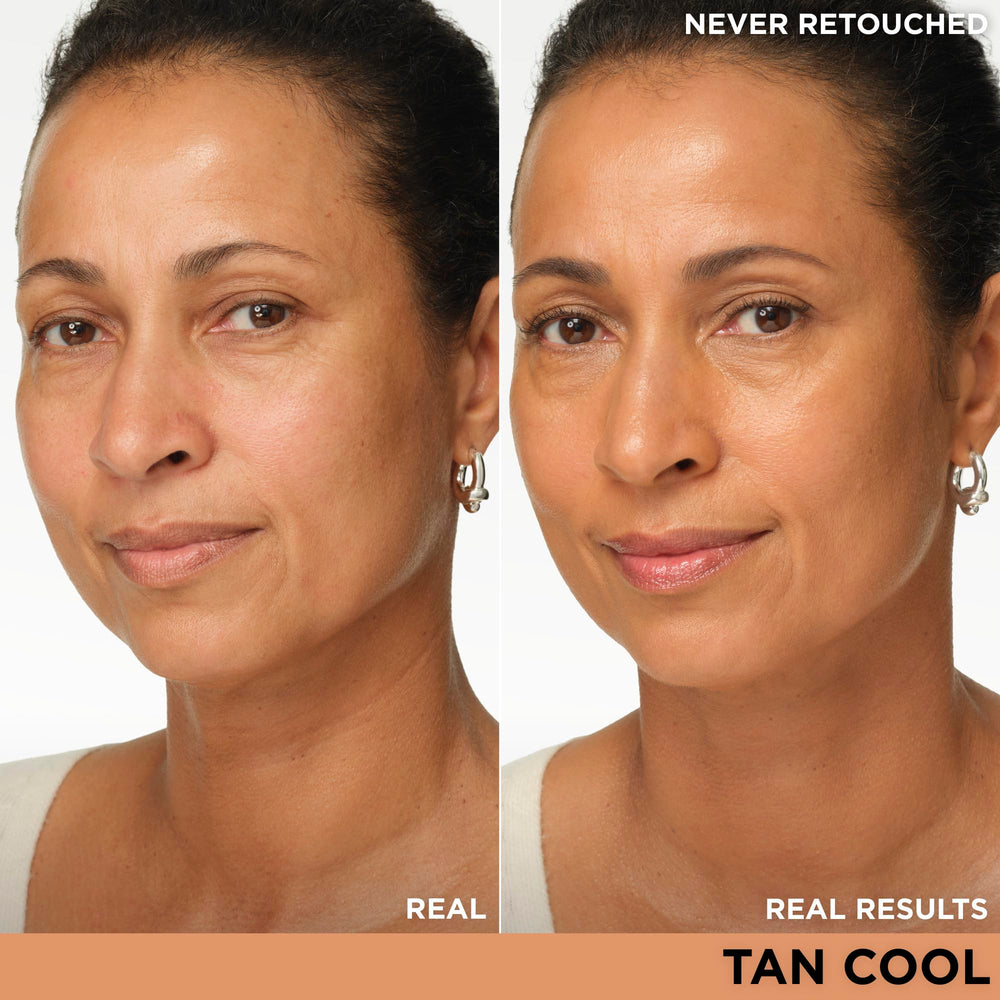 IT Cosmetics CC+ Cream Tan Cool pump for easy, buildable coverage
