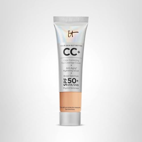it cosmetics cc+ cream travel full-coverage finish with hydration and glow.