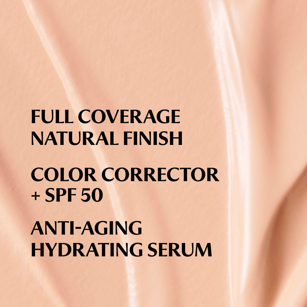 IT Cosmetics CC+ Cream Travel SPF 50 swatch illustrates color correction.