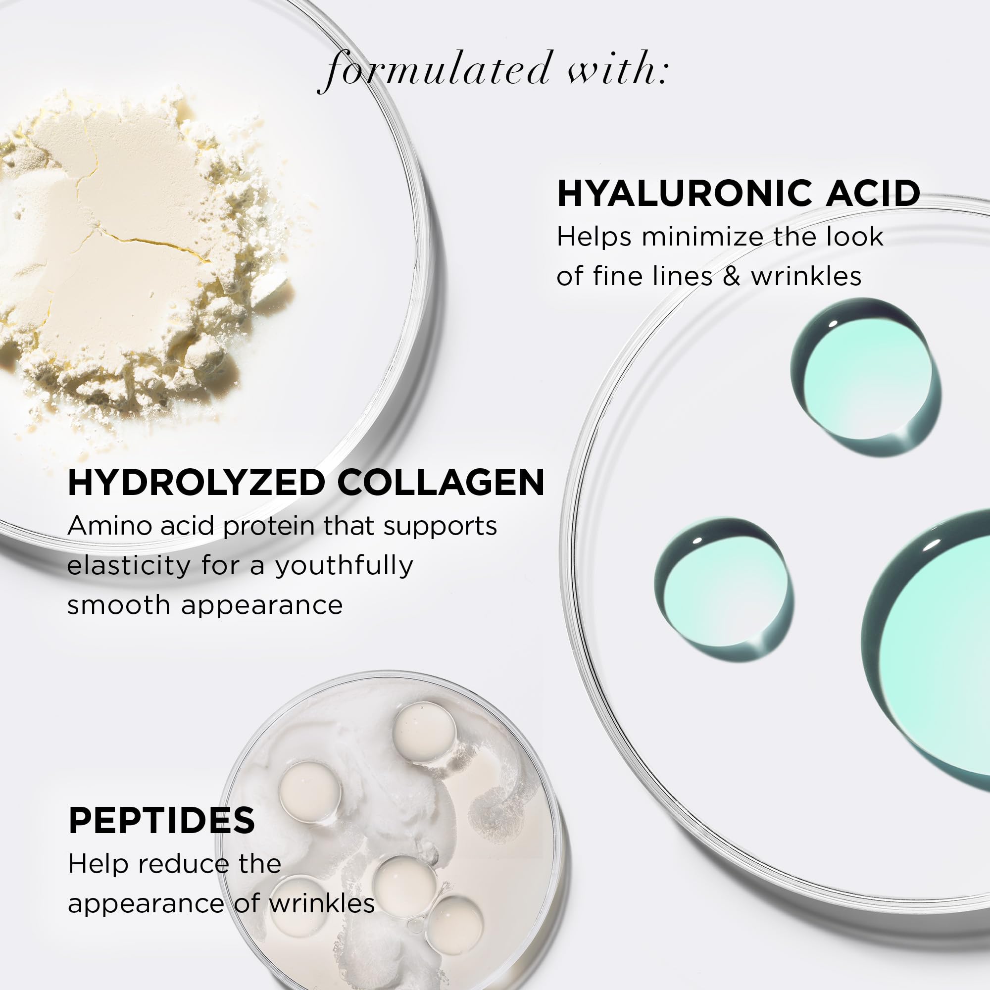 IT Cosmetics CC+ Cream Illumination ingredients reveal hydrolyzed collagen and peptides for smoother look