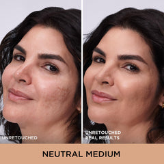 IT Cosmetics CC+ Natural Matte closeup texture highlights pores-blurring and smooth complexion.