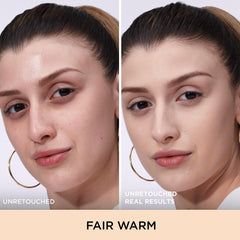 IT Cosmetics CC+ Cream Natural Matte Fair Warm swatches on skin with color correction.