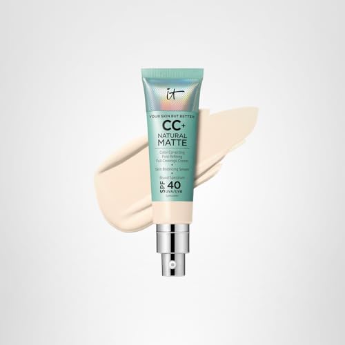 IT Cosmetics CC+ Natural Matte model photo shows lasting matte finish.
