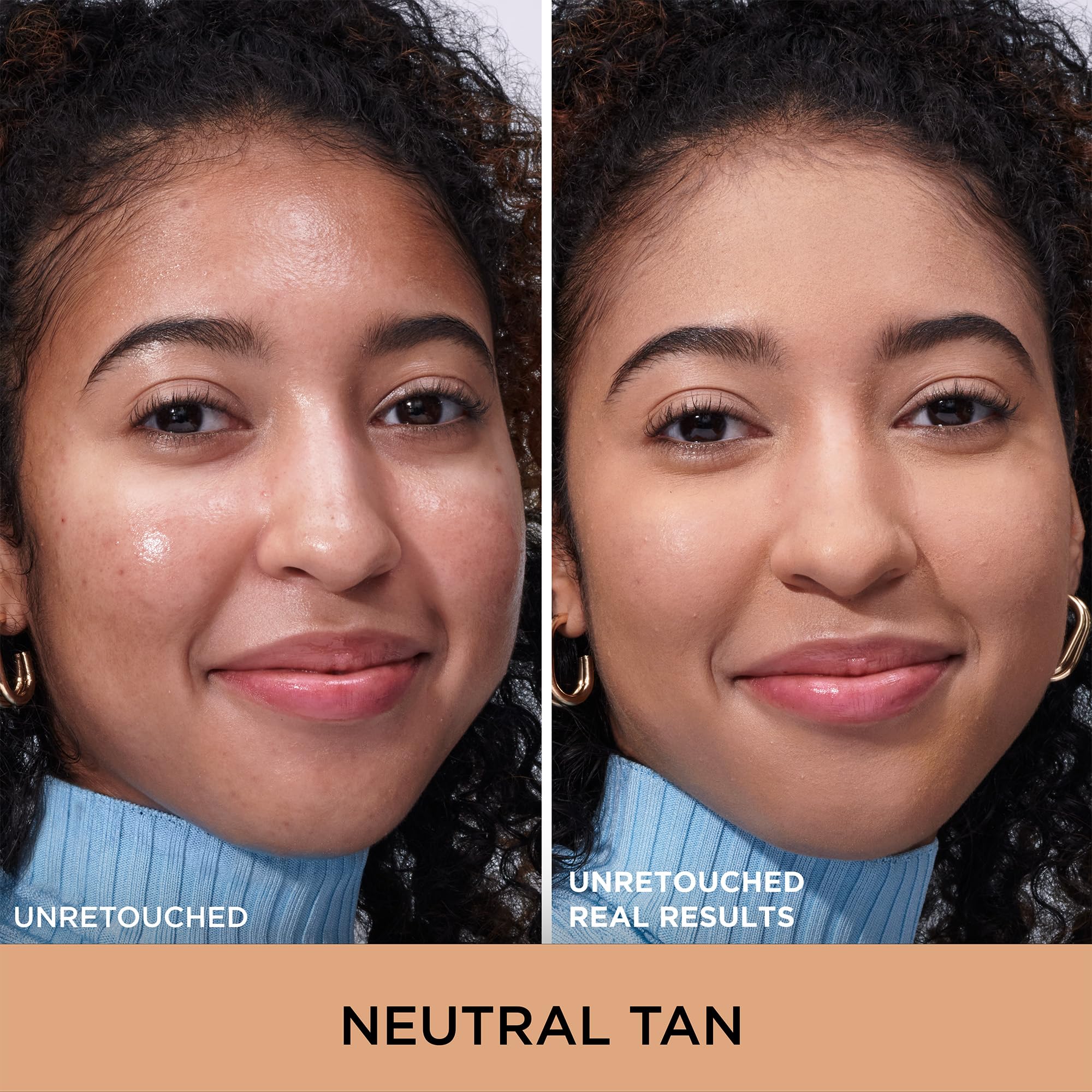 IT Cosmetics CC+ Natural Matte swatches reveal color correction for neutral tan skin.