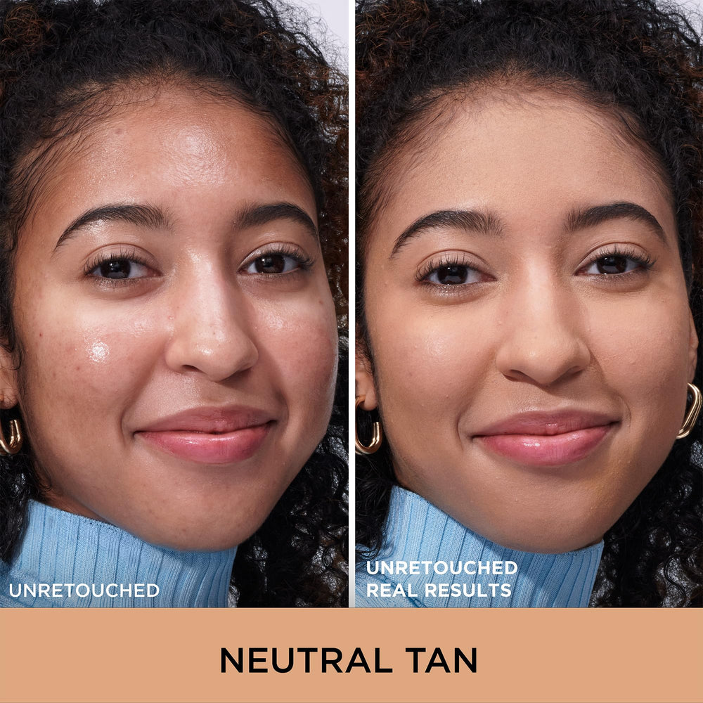 IT Cosmetics CC+ Natural Matte swatches reveal color correction for neutral tan skin.