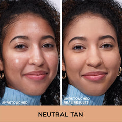 IT Cosmetics CC+ Natural Matte swatches reveal color correction for neutral tan skin.