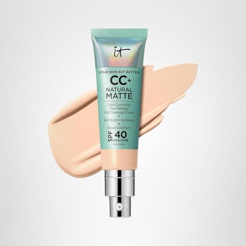 IT Cosmetics CC+ Natural Matte oily skin application on face